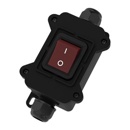 lcocove JD IP65 Waterproof Inline Cord Switch 30A 4Pin 2 Position On Off Outdoor Toggle Switch Rocker Button Switch with UL Certificate,Two-Side Entry & Exit Line…
