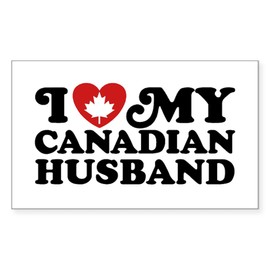 CafePress I Love My Canadian Husband Rectangle Bumper Sticker Car Decal