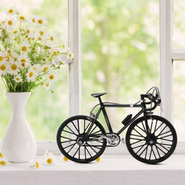 Pasamer Adorno de Modelo de Bicicleta, Mini Modelo de Bicicleta Ornamento Adorno de Modelo de Mini Bicicleta de Oficina para decoración de Escritorio (Negro)