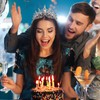 IRYCSSCE birthday princess silver crown for women