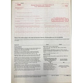Unbranded/Generic (6) 2016 IRS TAX FORMS 1099-MISC (6) Recipients) + 1 FORMS 1096