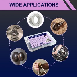 Fixxely Grub Screws Assorted Kit – 60PCS Stainless Steel 304 Set | M3, M4, M5, M6, M8 Hex Headless Screws with Allen Key | Door Handle Repair & Bathroom Fixtures