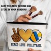 ONDTOM Peace Love Volleyball Makeup Bags for Teens, Volleyball Gifts