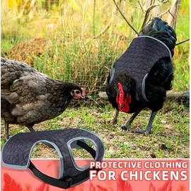 Chicken Saddle for Hens Adjustable Strap Chicken Saddle Breathable Full Coverage Feather Protection Poultry Accessories