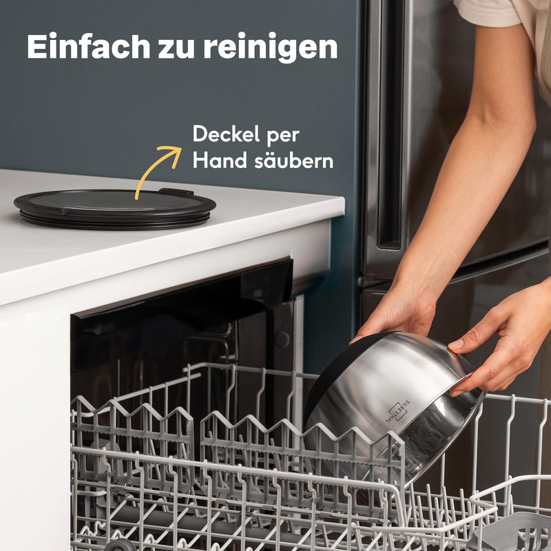 SILBERTHAL Stainless Steel Bowl with Lid - 700 ml Mixing