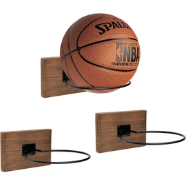 Tubibu Ball Holder Ball Stand Wall Ball Holder Wall Mount Basketball Holder Display Stand for Basketball Football Volleyball (Ball Holder, 3)