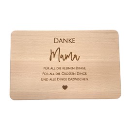 Mother's Day Gift Idea - Wooden Breakfast Board with High-Quality Engraving for the Best Mum