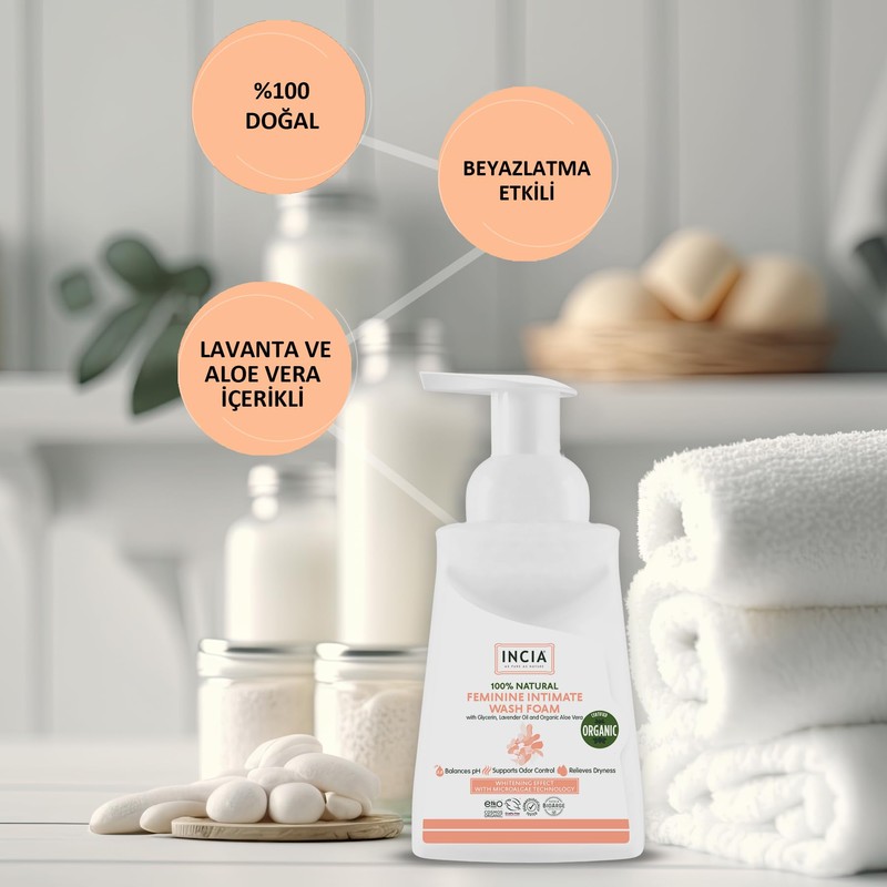 INCIA Natural Intimate Wash Foam for Women 200 ml