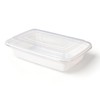 Golden Hub - 15 Sets of Reusable White Rectangular Meal