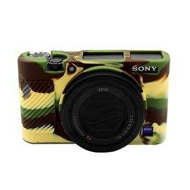 Easy Hood RX100 VII Case,Soft Silicone Protective Cover Protector Skin for Sony DSC-RX100 III RX100 V RX100 IV RX100 VII Digital Camera (Camo)…