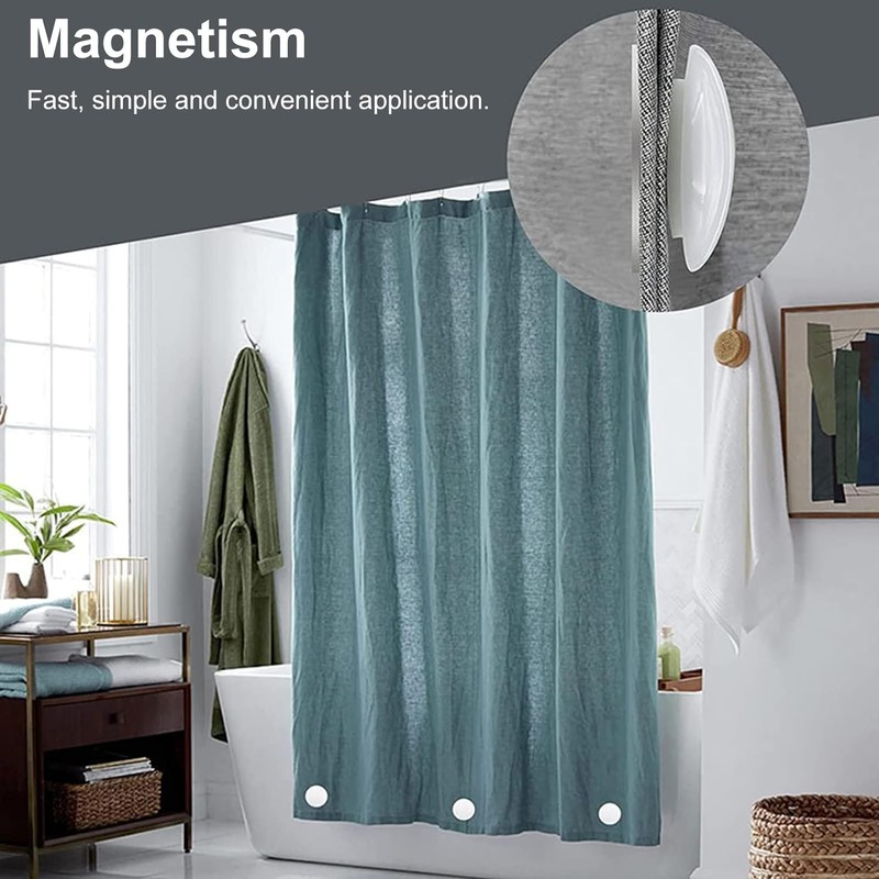 GANPUB 4 Pcs Magnetic Shower Curtain Magnets Weights Drapery Weights,