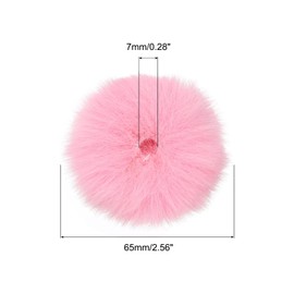 PATIKIL 7mm x 65mm Fur Microphone Windshield Microphone Cover for Indoor Outdoor Microphone Pink