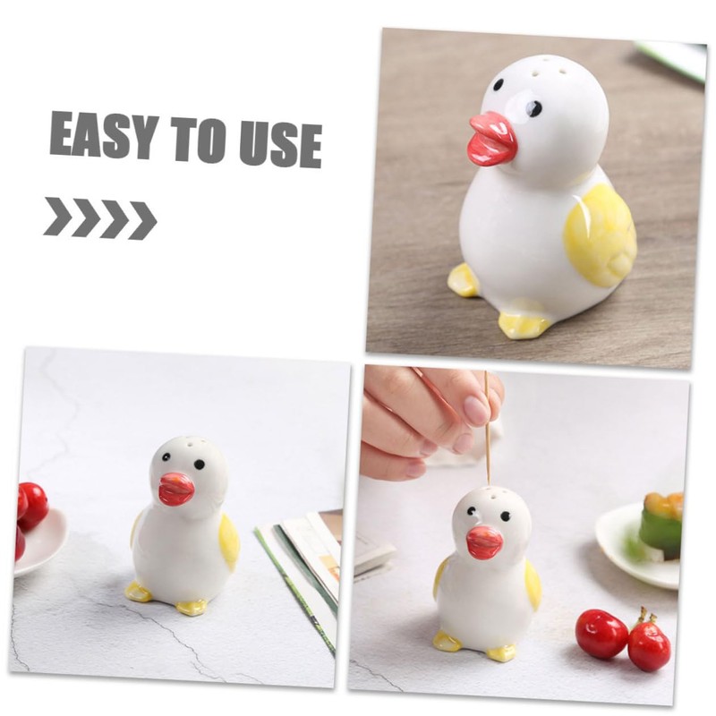 SHOWERORO Ceramic Salt Pepper Set Cute Pepper Shaker Salt Jars