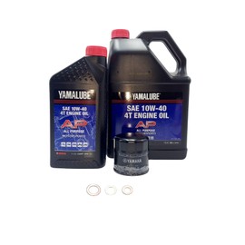Yamaha YXZ 1000 all Models All Purpose Engine and Transmission Oil Change Kit Yamaha Part# 5GH-13440-90-00 Supercedes Part# 5GH-13440-80-00 and 5 Quarts All Purpose LUB-10W40-AP-12
