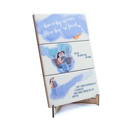 Twenty Years Flew By So Fast Ceramic Ornament - 20 Year Anniversary Loving Couple Collage (uv-tileflewbybench20)