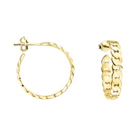 SOFIA MILANI - Women's Earrings 925 Silver - Chain Creole Earrings, Yellow Gold