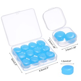 PATIKIL Silicone Earplugs, 42 Pcs Ear Plugs for Sleeping Noise Cancelling Swimming Ear Plugs Blocking Ear Plugs Moldable with Case for Swimming Sleep Travel, White/Blue/Green
