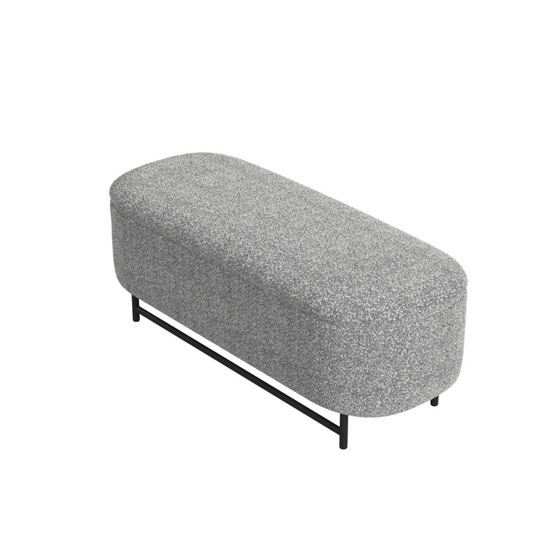 HomePop Ellipse Modern Storage Bench with Metal Legs Home Décor|Bench