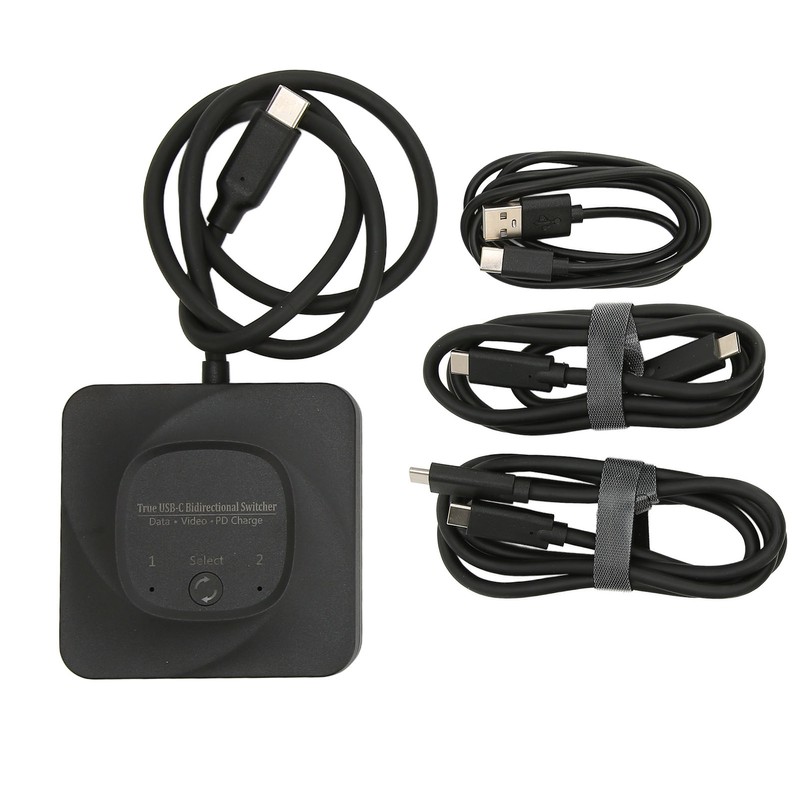 USB C Switch 2 in 1 Output Plug and Play