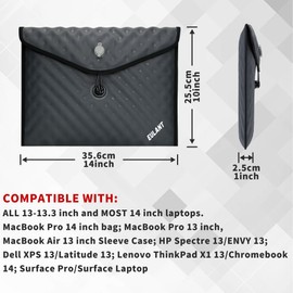 EULANT 14 Inch Laptop Case, Grey, Waterproof 360° Protection, Laptop Sleeve Case, Compatible with MacBook Air M1/M2/M3/M4 Pro/Max, Magnetic Buckle Closure