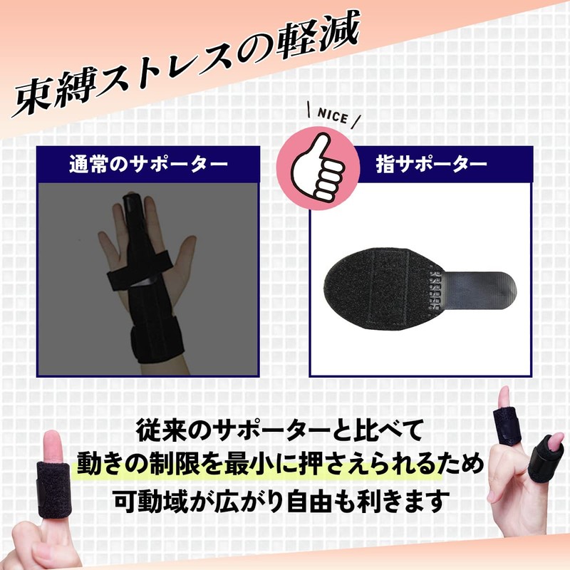 VERISSY 指サポーター 4枚セット 指保護 固定 ばね指 突き指 腱鞘炎 フリーサイズ 指用サポーター