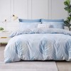SAPHREAS Blue Leaf Duvet Cover Set Full Size 3pcs Tropical