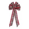 Handmade Small 5-6" Red and Green Woven Plaid Wired Wreath
