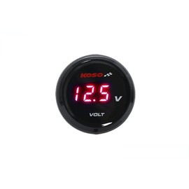 KN Planning KOSO LED Waterproof Motorcycle Motorcycle Thermometer Water Thermometer Oil Thermometer Meter Adapter Center Red 12V