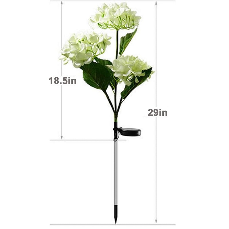 Aolyty Solar Garden Lights Outdoor, Solar Hydrangea Lights IP65 Waterproof
