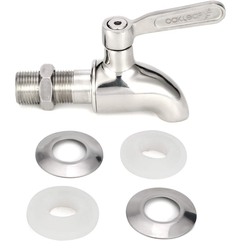 Beverage Dispenser Replacement Spigot,Oak Leaf Stainless Steel Spigot Polished Finished,