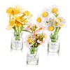 ULTECHNOVO 3 Pcs Cute Mini Flower Vases for Car Aesthetic
