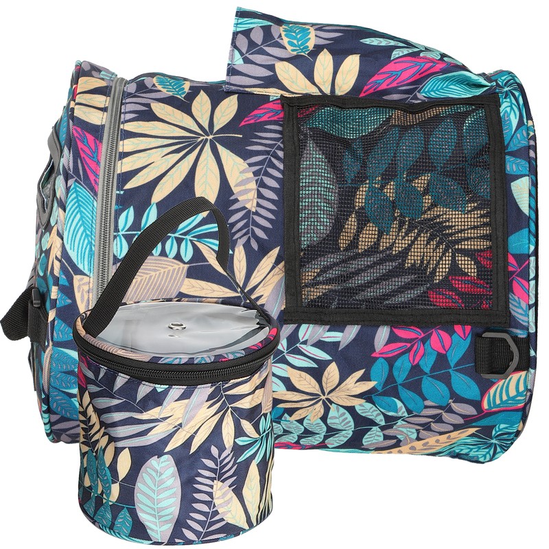 2Pcs Storage Bag 600D Oxford Cloth Printing MultiPocket Hand Strap