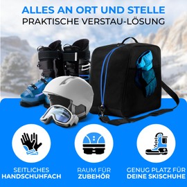 STYNGARD Ski Boot Bag with Space for Accessories [38 L] - Bag for Ski Boots with - Ski Boot Bag - Model Cortina