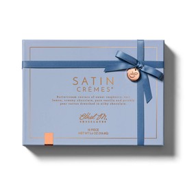 Ethel M Chocolates 12 Piece Satin Crème Collection Premium Chocolate Assortment Candy Gift Box - Smooth Cream Center Chocolate Truffle Coated With Ethel M's Signature Milk And Dark Chocolate