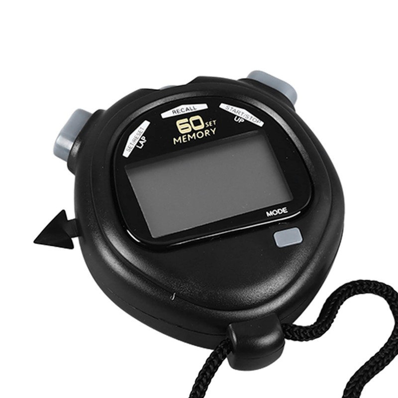Stopwatch Timer 3 Rows and 60 Channels Larger Display Black