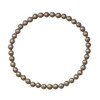 LTC Designs 4mm Shiny Round Pyrite Stretch Bracelet, 8"