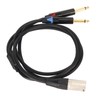 Dual 1/4 Inch to XLR Male Y Splitter Cable XLR
