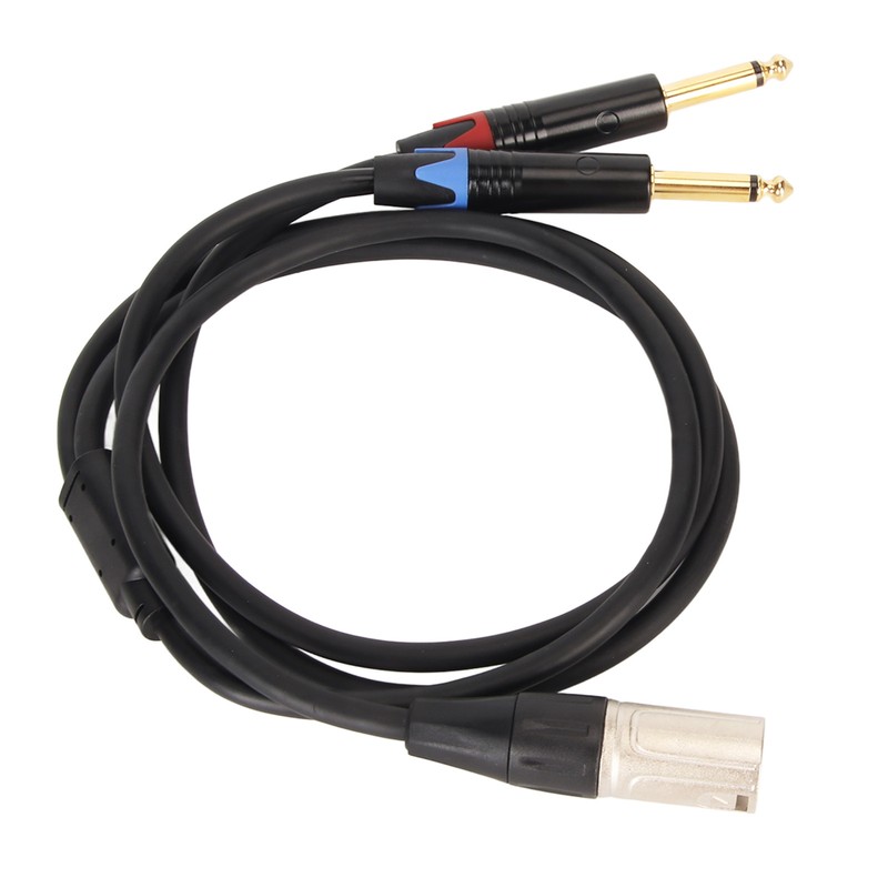 Dual 1/4 Inch to XLR Male Y Splitter Cable XLR