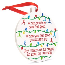 Running Ceramic Ornament | to Be a Runner Christmas Ornament