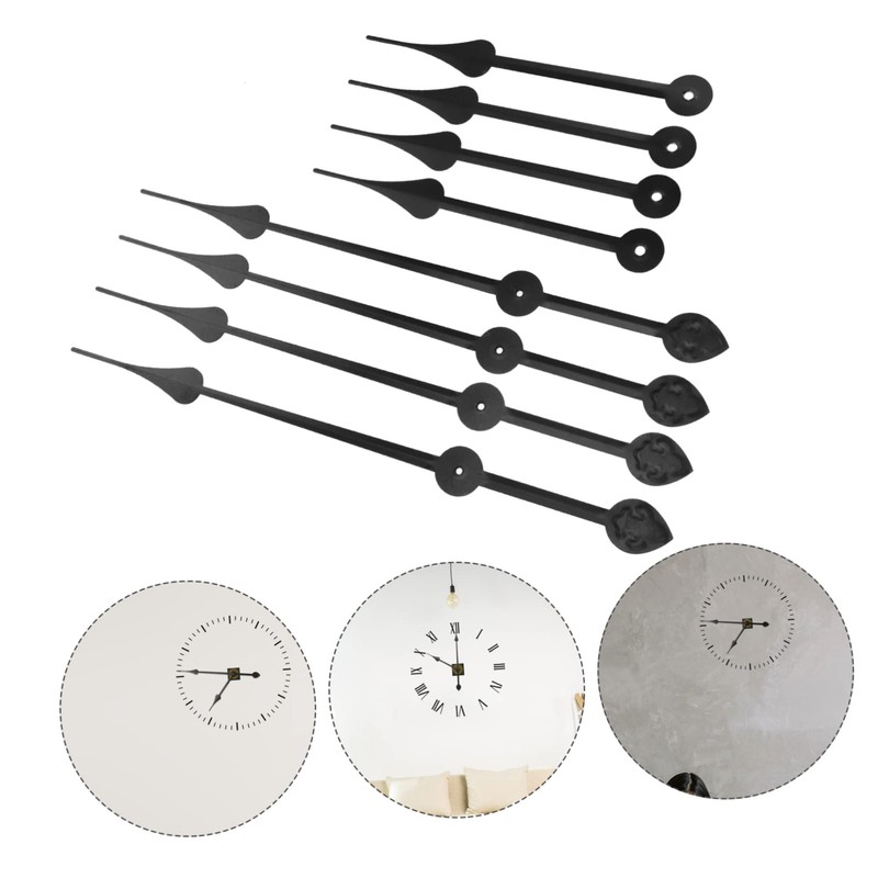 Jojofuny 4pcs Extra Long Silent Clock Movement Hands Replacement Kit