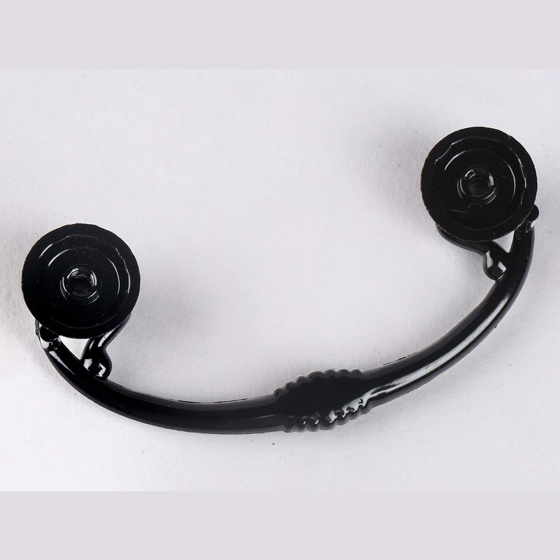 MuDuJia 10-Pack 2 1/2" Glossy Black Bail Drawer Pull Drop