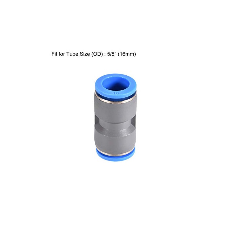 sourcing map Straight Push Connectors 16mm Quick Release Pneumatic Connector