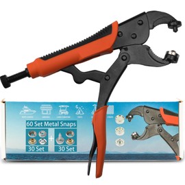 Coowolf Heavy Duty Snap Button Kit, Snap Fasteners Tool with 60 Set Installation or Repair Metal Snaps