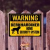 Saint Bernard Dog Sign Warning Security System Door Sign Dog