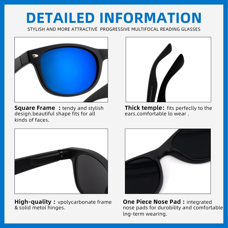 LOVIVY 2 Pack Reader Sunglasses for Men Women Classic Rectangle