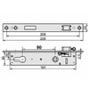 Mortise Lock, Tubular Frame Lock 90/20, Left/Right with Counter Plate,