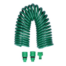 7.5M Coiled Water Hose Retractable Water Pipe Sprayer Connector Garden Irrigation Fittings