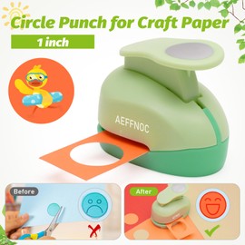 AEFFNOC 1 Inch Circle Hole Punch, Circle Punches, Hole Puncher Cutter, One Punch, Craft Lever Punch, Hole Punch Shapes, Paper Punchers for Crafts, DIY Arts