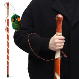 BeneCane Handcrafted Walking Stick, Lightweight Wooden Hiking Stick with Solid Rubber Tip, Durable Heavy-Duty Stick for Senior Balance & Stability, Portable Carved Twisted Travel Cane for Short Women