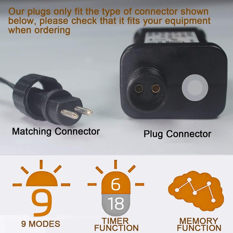 Joycome Transformer for Christmas Lights 31V Transformer Plug with 8